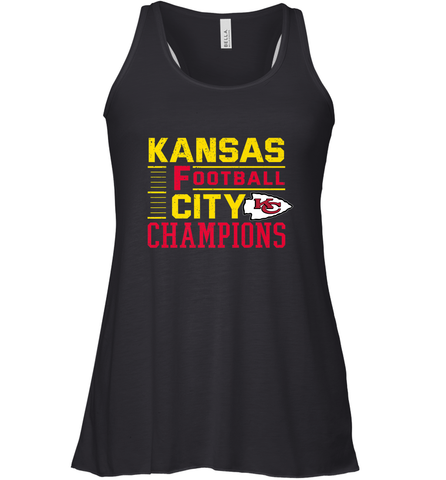 Kansas City Football Champions Vintage KC Distressed Gift Women's Racerback Tank Women's Racerback Tank / Black / XS Women's Racerback Tank - FordPhuMy