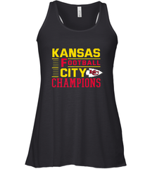 Kansas City Football Champions Vintage KC Distressed Gift Women's Racerback Tank Women's Racerback Tank - FordPhuMy