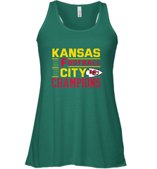Kansas City Football Champions Vintage KC Distressed Gift Women's Racerback Tank Women's Racerback Tank - FordPhuMy