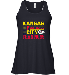 Kansas City Football Champions Vintage KC Distressed Gift Women's Racerback Tank Women's Racerback Tank - FordPhuMy