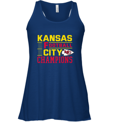 Kansas City Football Champions Vintage KC Distressed Gift Women's Racerback Tank Women's Racerback Tank - FordPhuMy