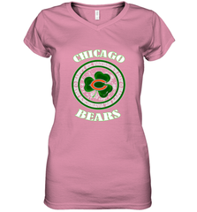NFL Chicagi Bears Logo Happy St Patrick's Day Women's V-Neck T-Shirt Women's V-Neck T-Shirt - FordPhuMy