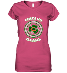 NFL Chicagi Bears Logo Happy St Patrick's Day Women's V-Neck T-Shirt Women's V-Neck T-Shirt - FordPhuMy