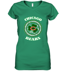 NFL Chicagi Bears Logo Happy St Patrick's Day Women's V-Neck T-Shirt Women's V-Neck T-Shirt - FordPhuMy