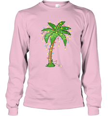 Christmas Lights Palm Tree Beach Funny Tropical Xmas Gift Long Sleeve T-Shirt Long Sleeve T-Shirt - FordPhuMy