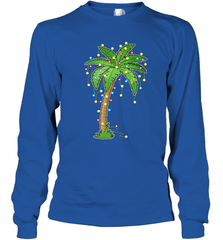 Christmas Lights Palm Tree Beach Funny Tropical Xmas Gift Long Sleeve T-Shirt Long Sleeve T-Shirt - FordPhuMy