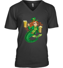 St Patricks Day Shirt Women Leprechaun Mermaid Girls Redhead Men's V-Neck Men's V-Neck - FordPhuMy