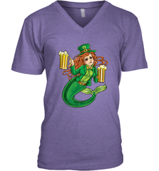 St Patricks Day Shirt Women Leprechaun Mermaid Girls Redhead Men's V-Neck Men's V-Neck - FordPhuMy