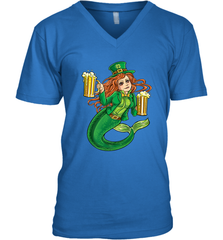 St Patricks Day Shirt Women Leprechaun Mermaid Girls Redhead Men's V-Neck Men's V-Neck - FordPhuMy