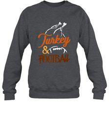 Turkey And Football Thanksgiving Day Football Fan Holiday Crewneck Sweatshirt Crewneck Sweatshirt - FordPhuMy