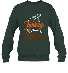 Turkey And Football Thanksgiving Day Football Fan Holiday Crewneck Sweatshirt Crewneck Sweatshirt - FordPhuMy