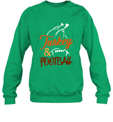 Turkey And Football Thanksgiving Day Football Fan Holiday Crewneck Sweatshirt Crewneck Sweatshirt - FordPhuMy