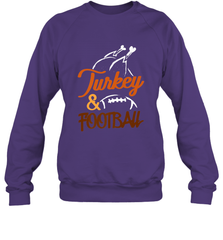Turkey And Football Thanksgiving Day Football Fan Holiday Crewneck Sweatshirt Crewneck Sweatshirt - FordPhuMy