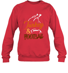 Turkey And Football Thanksgiving Day Football Fan Holiday Crewneck Sweatshirt Crewneck Sweatshirt - FordPhuMy