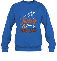 Turkey And Football Thanksgiving Day Football Fan Holiday Crewneck Sweatshirt Crewneck Sweatshirt - FordPhuMy