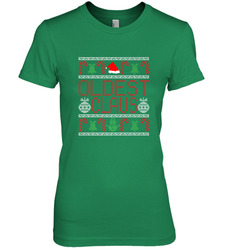 Oldest Claus Santa Hat Christmas Gift Matching Family Ugly Women's Premium T-Shirt