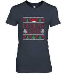 Oldest Claus Santa Hat Christmas Gift Matching Family Ugly Women's Premium T-Shirt Women's Premium T-Shirt - FordPhuMy