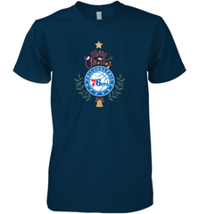 NBA Philadelphia 76ers Logo merry Christmas gilf Men's Premium T-Shirt Men's Premium T-Shirt - FordPhuMy