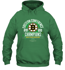 NHL ST PATRICK'S DAY Boston Bruins Fanatics 2020 Eastern Conference Champions Defensive Zone Hooded Sweatshirt Hooded Sweatshirt - FordPhuMy