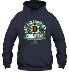 NHL ST PATRICK'S DAY Boston Bruins Fanatics 2020 Eastern Conference Champions Defensive Zone Hooded Sweatshirt