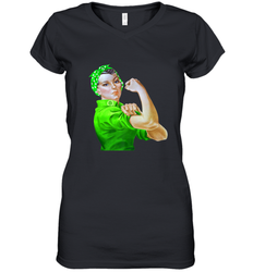 Rosie The Riveter St Patricks Day Women's V-Neck T-Shirt