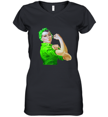 Rosie The Riveter St Patricks Day Women's V-Neck T-Shirt Women's V-Neck T-Shirt - FordPhuMy