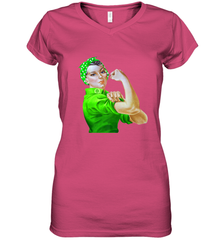 Rosie The Riveter St Patricks Day Women's V-Neck T-Shirt Women's V-Neck T-Shirt - FordPhuMy