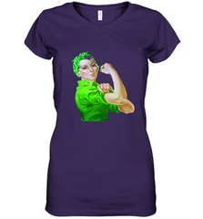 Rosie The Riveter St Patricks Day Women's V-Neck T-Shirt Women's V-Neck T-Shirt - FordPhuMy