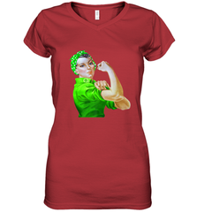 Rosie The Riveter St Patricks Day Women's V-Neck T-Shirt Women's V-Neck T-Shirt - FordPhuMy