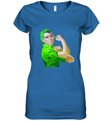 Rosie The Riveter St Patricks Day Women's V-Neck T-Shirt Women's V-Neck T-Shirt - FordPhuMy