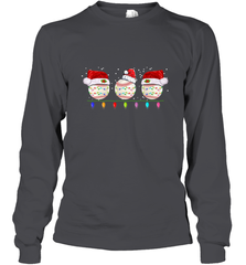 Three Baseball Balls Christmas Gift Santa Xmas lights Snow Long Sleeve T-Shirt Long Sleeve T-Shirt - FordPhuMy