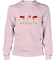 Three Baseball Balls Christmas Gift Santa Xmas lights Snow Long Sleeve T-Shirt Long Sleeve T-Shirt - FordPhuMy
