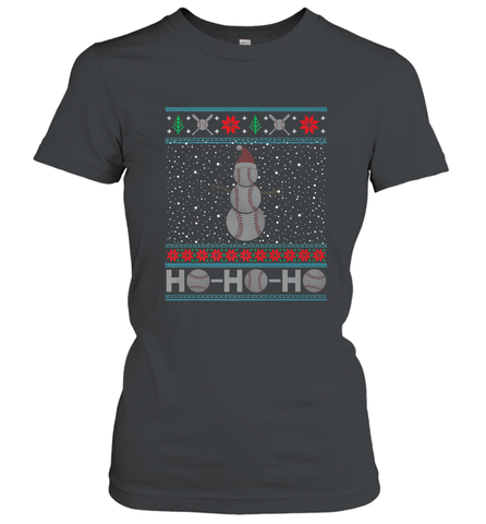 Christmas Baseball Snowman Ugly Christmas Xmas Women's T-Shirt Women's T-Shirt / Black / S Women's T-Shirt - FordPhuMy