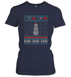 Christmas Baseball Snowman Ugly Christmas Xmas Women's T-Shirt