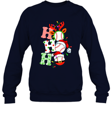 HO HO HO Baseball Santa Hat Christmas Crewneck Sweatshirt