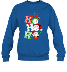 HO HO HO Baseball Santa Hat Christmas Crewneck Sweatshirt Crewneck Sweatshirt - FordPhuMy