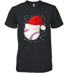 Christmas Stars baseball Ball Santa Hat Funny Sport Xmas Men's Premium T-Shirt Men's Premium T-Shirt - FordPhuMy