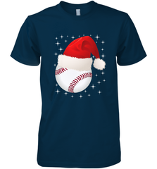 Christmas Stars baseball Ball Santa Hat Funny Sport Xmas Men's Premium T-Shirt Men's Premium T-Shirt - FordPhuMy
