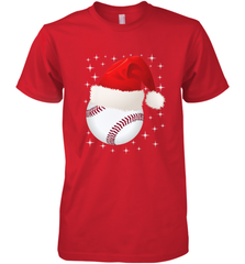 Christmas Stars baseball Ball Santa Hat Funny Sport Xmas Men's Premium T-Shirt Men's Premium T-Shirt - FordPhuMy