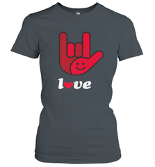 Cute Love Hand Sign Heart Valentines Day Retro Vintage Top Women's T-Shirt Women's T-Shirt - FordPhuMy