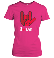Cute Love Hand Sign Heart Valentines Day Retro Vintage Top Women's T-Shirt Women's T-Shirt - FordPhuMy