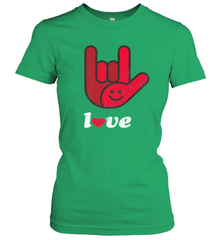 Cute Love Hand Sign Heart Valentines Day Retro Vintage Top Women's T-Shirt Women's T-Shirt - FordPhuMy
