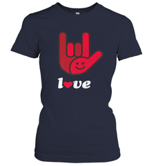 Cute Love Hand Sign Heart Valentines Day Retro Vintage Top Women's T-Shirt Women's T-Shirt - FordPhuMy