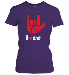 Cute Love Hand Sign Heart Valentines Day Retro Vintage Top Women's T-Shirt Women's T-Shirt - FordPhuMy
