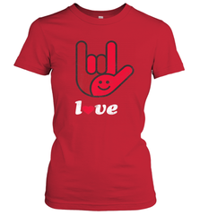 Cute Love Hand Sign Heart Valentines Day Retro Vintage Top Women's T-Shirt Women's T-Shirt - FordPhuMy
