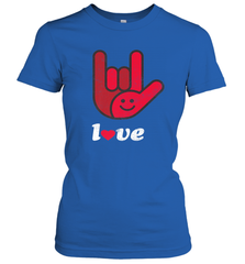 Cute Love Hand Sign Heart Valentines Day Retro Vintage Top Women's T-Shirt Women's T-Shirt - FordPhuMy