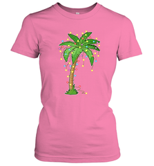 Christmas Lights Palm Tree Beach Funny Tropical Xmas Gift Women's T-Shirt Women's T-Shirt - FordPhuMy
