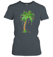 Christmas Lights Palm Tree Beach Funny Tropical Xmas Gift Women's T-Shirt Women's T-Shirt - FordPhuMy