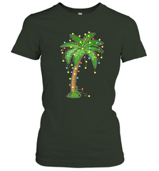 Christmas Lights Palm Tree Beach Funny Tropical Xmas Gift Women's T-Shirt Women's T-Shirt - FordPhuMy