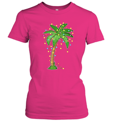 Christmas Lights Palm Tree Beach Funny Tropical Xmas Gift Women's T-Shirt Women's T-Shirt - FordPhuMy